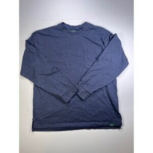 Woolrich Pocket T-Shirt Mens‎ Medium Blue Long Sleeve Green Label Crew Neck Tee